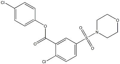 4-chlorophenyl 2-chloro-5-(4-morpholinylsulfonyl)benzoate 结构式