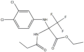 ethyl 2-(3,4-dichloroanilino)-3,3,3-trifluoro-2-(propionylamino)propanoate 结构式