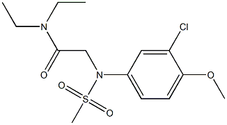 2-[3-chloro-4-methoxy(methylsulfonyl)anilino]-N,N-diethylacetamide 结构式