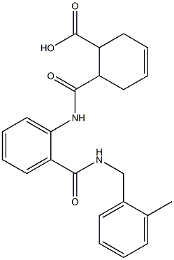 6-[(2-{[(2-methylbenzyl)amino]carbonyl}anilino)carbonyl]-3-cyclohexene-1-carboxylicacid 结构式