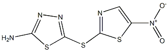 2-amino-5-({5-nitro-1,3-thiazol-2-yl}sulfanyl)-1,3,4-thiadiazole 结构式