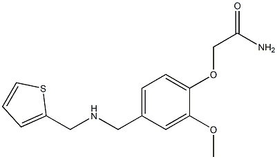 2-(2-methoxy-4-{[(2-thienylmethyl)amino]methyl}phenoxy)acetamide 结构式