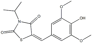 5-(4-hydroxy-3,5-dimethoxybenzylidene)-3-isopropyl-1,3-thiazolidine-2,4-dione 结构式