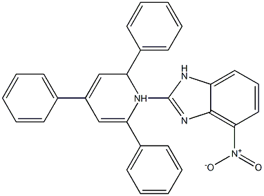 4-nitro-2-(2,4,6-triphenyl-1lambda~5~-pyridin-1-yl)-1H-benzimidazole 结构式