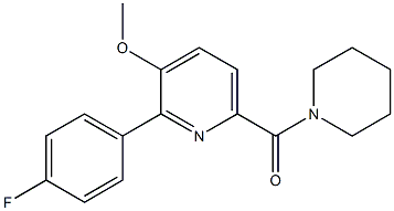 2-(4-fluorophenyl)-3-methoxy-6-(1-piperidinylcarbonyl)pyridine 结构式