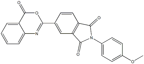 2-(4-methoxyphenyl)-5-(4-oxo-4H-3,1-benzoxazin-2-yl)-1H-isoindole-1,3(2H)-dione 结构式