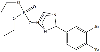 7-(3,4-dibromophenyl)-1,2,4-triazabicyclo[2.2.1]hept-2-en-6-yl diethyl phosphate 结构式