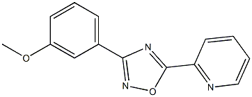 2-[3-(3-methoxyphenyl)-1,2,4-oxadiazol-5-yl]pyridine 结构式