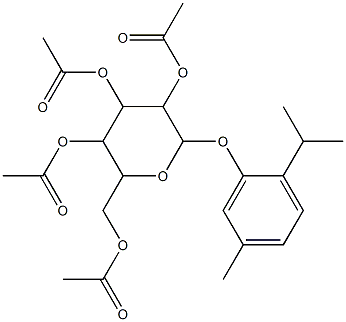 3,5-bis(acetyloxy)-2-[(acetyloxy)methyl]-6-(2-isopropyl-5-methylphenoxy)tetrahydro-2H-pyran-4-yl acetate 结构式