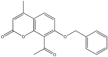 8-acetyl-7-(benzyloxy)-4-methyl-2H-chromen-2-one 结构式