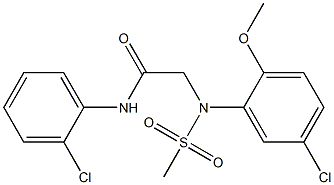 2-[5-chloro-2-methoxy(methylsulfonyl)anilino]-N-(2-chlorophenyl)acetamide 结构式