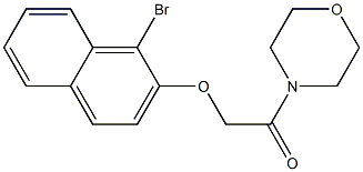 1-bromo-2-naphthyl 2-morpholin-4-yl-2-oxoethyl ether 结构式