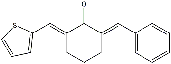 2-benzylidene-6-(2-thienylmethylene)cyclohexanone 结构式