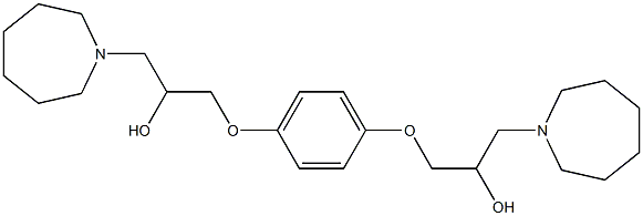 1-(1-azepanyl)-3-{4-[3-(1-azepanyl)-2-hydroxypropoxy]phenoxy}-2-propanol 结构式