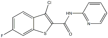 3-chloro-6-fluoro-N-(2-pyridinyl)-1-benzothiophene-2-carboxamide 结构式