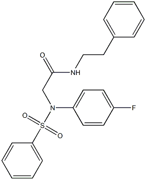 2-[(4-fluorophenyl)(phenylsulfonyl)amino]-N-(2-phenylethyl)acetamide 结构式