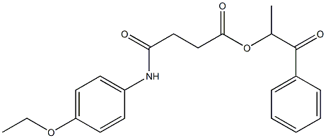 1-methyl-2-oxo-2-phenylethyl 4-(4-ethoxyanilino)-4-oxobutanoate 结构式