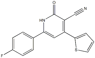 6-(4-fluorophenyl)-2-oxo-4-(2-thienyl)-1,2-dihydro-3-pyridinecarbonitrile 结构式