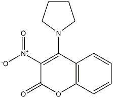 3-nitro-4-(1-pyrrolidinyl)-2H-chromen-2-one 结构式