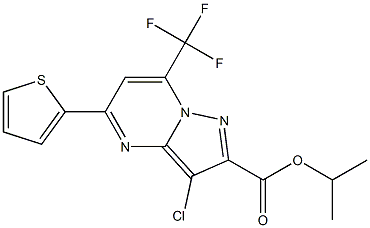 isopropyl 3-chloro-5-(2-thienyl)-7-(trifluoromethyl)pyrazolo[1,5-a]pyrimidine-2-carboxylate 结构式