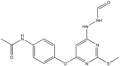 N-(4-{[6-(2-formylhydrazino)-2-(methylsulfanyl)-4-pyrimidinyl]oxy}phenyl)acetamide 结构式