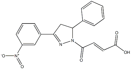 4-(3-{3-nitrophenyl}-5-phenyl-4,5-dihydro-1H-pyrazol-1-yl)-4-oxo-2-butenoic acid 结构式