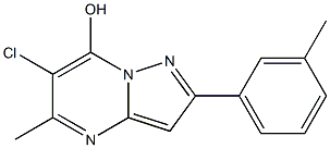 6-chloro-5-methyl-2-(3-methylphenyl)pyrazolo[1,5-a]pyrimidin-7-ol 结构式
