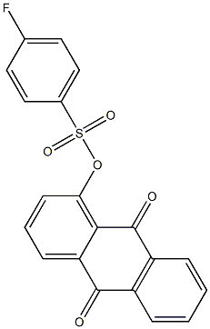 9,10-dioxo-9,10-dihydro-1-anthracenyl 4-fluorobenzenesulfonate 结构式