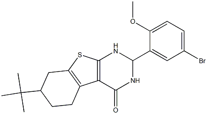 2-(5-bromo-2-methoxyphenyl)-7-tert-butyl-2,3,5,6,7,8-hexahydro[1]benzothieno[2,3-d]pyrimidin-4(1H)-one 结构式