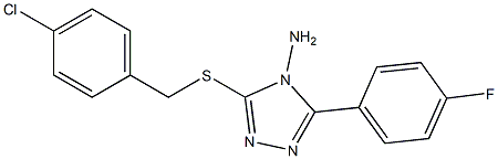 3-[(4-chlorobenzyl)sulfanyl]-5-(4-fluorophenyl)-4H-1,2,4-triazol-4-ylamine 结构式