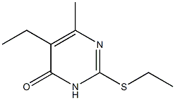 5-ethyl-2-(ethylsulfanyl)-6-methyl-4(3H)-pyrimidinone 结构式