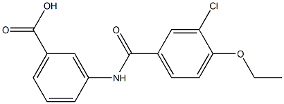 3-[(3-chloro-4-ethoxybenzoyl)amino]benzoic acid 结构式