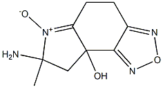 7-amino-7-methyl-4,5,7,8-tetrahydro-8aH-[1,2,5]oxadiazolo[3,4-e]indol-8a-ol 6-oxide 结构式