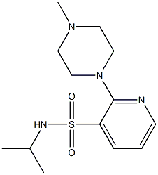 N-isopropyl-2-(4-methyl-1-piperazinyl)-3-pyridinesulfonamide 结构式