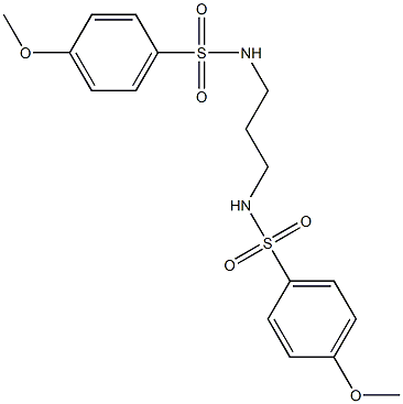 4-methoxy-N-(3-{[(4-methoxyphenyl)sulfonyl]amino}propyl)benzenesulfonamide 结构式