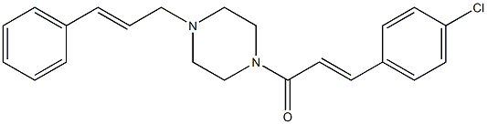 1-[3-(4-chlorophenyl)acryloyl]-4-cinnamylpiperazine 结构式