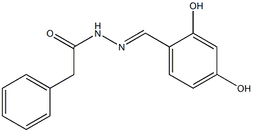 N'-(2,4-dihydroxybenzylidene)-2-phenylacetohydrazide 结构式