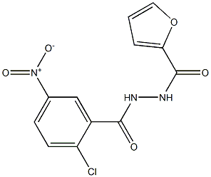 2-chloro-N'-(2-furoyl)-5-nitrobenzohydrazide 结构式