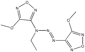 3-[1-ethyl-3-(4-methoxy-1,2,5-oxadiazol-3-yl)-2-triazenyl]-4-methoxy-1,2,5-oxadiazole 结构式