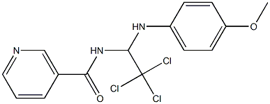 N-[2,2,2-trichloro-1-(4-methoxyanilino)ethyl]nicotinamide 结构式