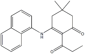 5,5-dimethyl-3-(1-naphthylamino)-2-propionyl-2-cyclohexen-1-one 结构式