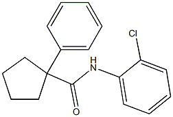 N-(2-chlorophenyl)-1-phenylcyclopentanecarboxamide 结构式