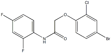 2-(4-bromo-2-chlorophenoxy)-N-(2,4-difluorophenyl)acetamide 结构式