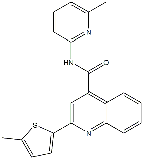 N-(6-methyl-2-pyridinyl)-2-(5-methyl-2-thienyl)-4-quinolinecarboxamide 结构式