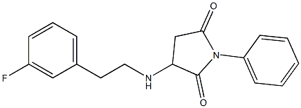 3-{[2-(3-fluorophenyl)ethyl]amino}-1-phenyl-2,5-pyrrolidinedione 结构式