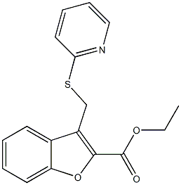 ethyl 3-[(2-pyridinylsulfanyl)methyl]-1-benzofuran-2-carboxylate 结构式