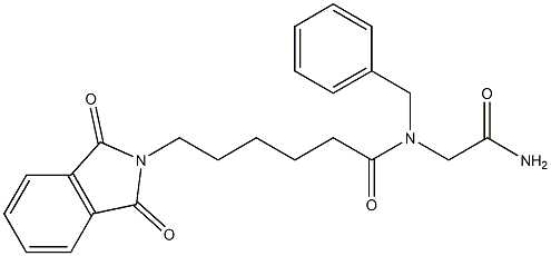 N-(2-amino-2-oxoethyl)-N-benzyl-6-(1,3-dioxo-1,3-dihydro-2H-isoindol-2-yl)hexanamide 结构式
