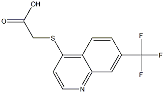 {[7-(trifluoromethyl)-4-quinolinyl]sulfanyl}acetic acid 结构式