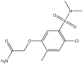 2-{4-chloro-5-[(dimethylamino)sulfonyl]-2-methylphenoxy}acetamide 结构式
