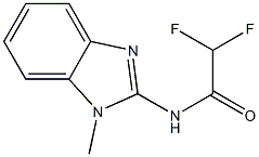 2,2-difluoro-N-(1-methyl-1H-benzimidazol-2-yl)acetamide 结构式